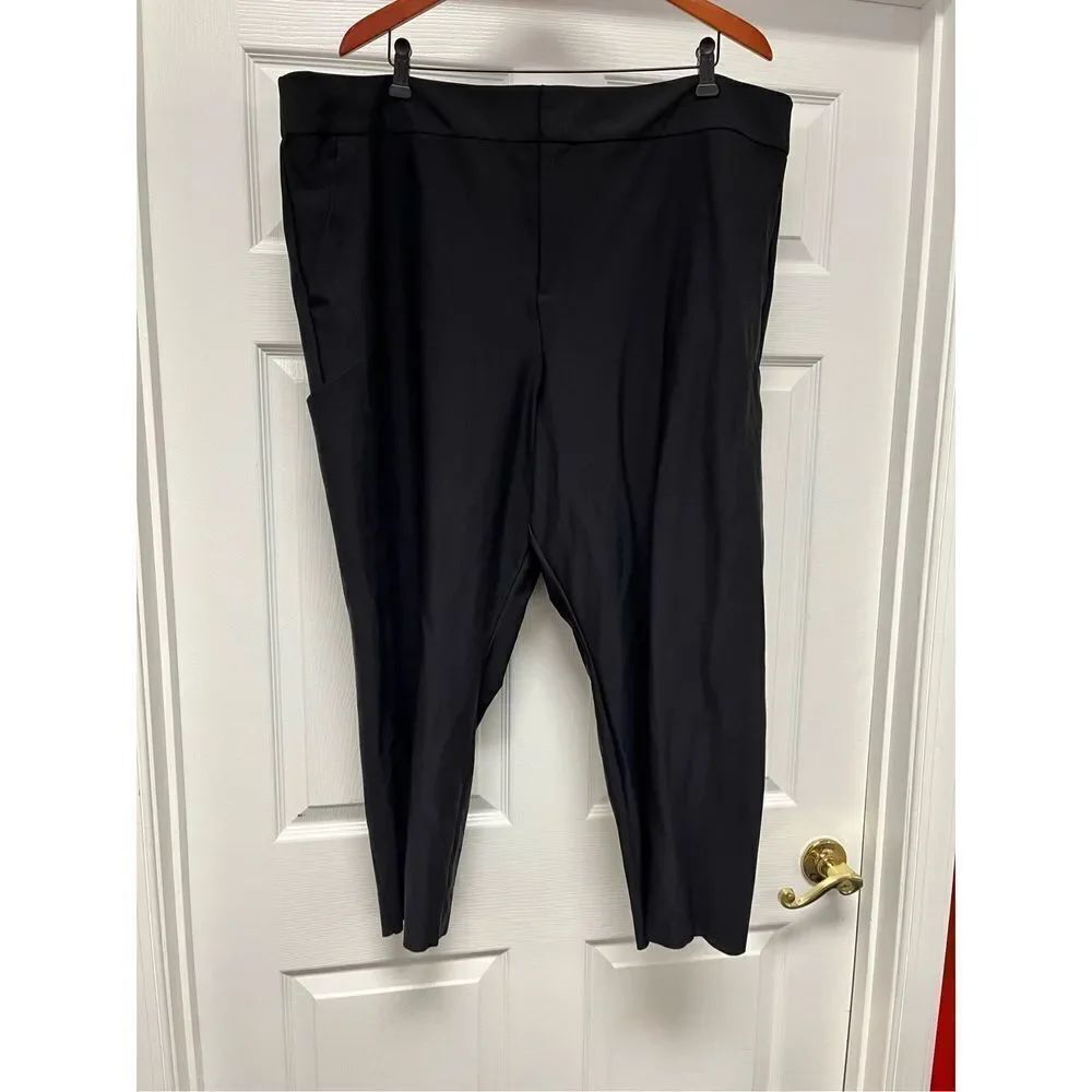 Athleta Black Stellar Straight Crop Pants sz 26 EUC
